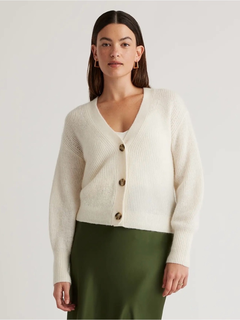 Quince Baby Alpaca Wool Cropped Cardigan